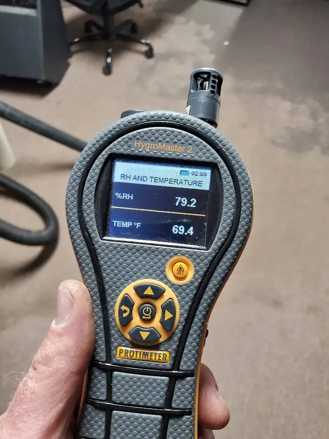 Moisture meter humidity assessment for Fire & Smoke Damage Restoration in Dublin
