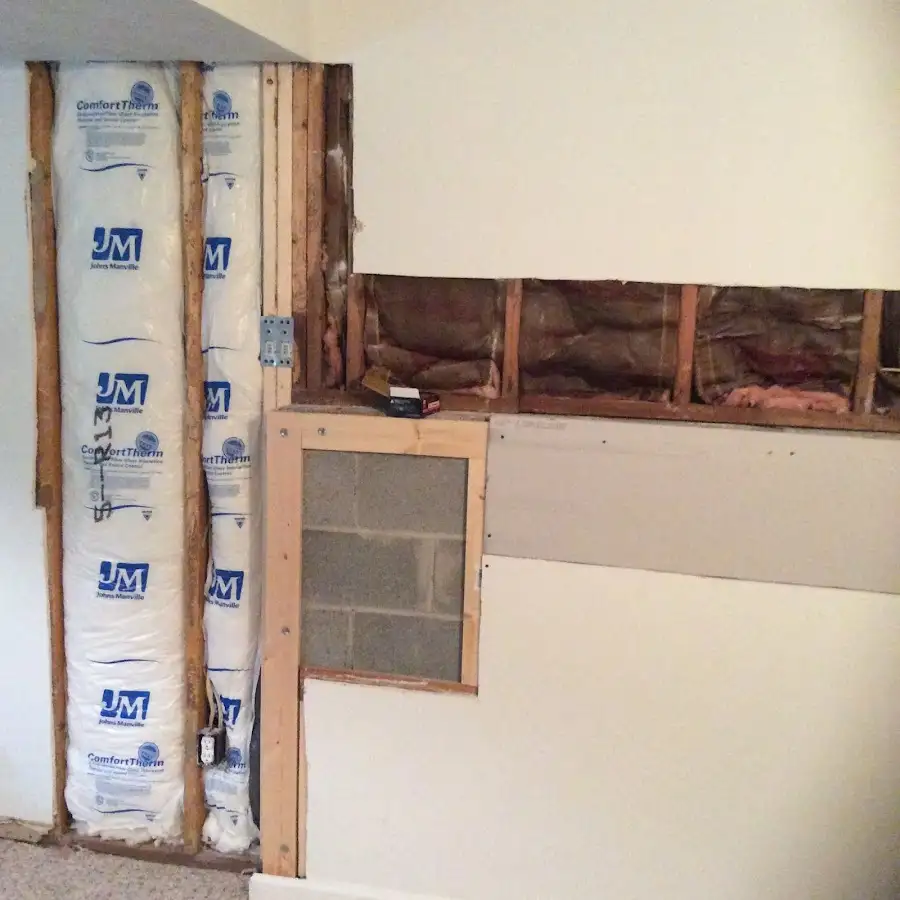 Wall insulation replacement during Contents Cleaning & Restoration in Dublin